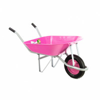 Тачка садовая, грузоподъемность 160 кг, объем 78 л, pink line// palisad