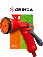 Grinda p-8, 8 режимов, курок сзади, пластиковый, поливочный пистолет (8-427370)