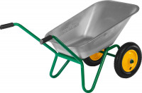 Grinda gb-2, 80 л, 120 кг, двухколесная, оцинкованная сталь, садовая тачка (422400)