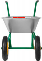 Grinda gb-2, 80 л, 120 кг, двухколесная, оцинкованная сталь, садовая тачка (422400)