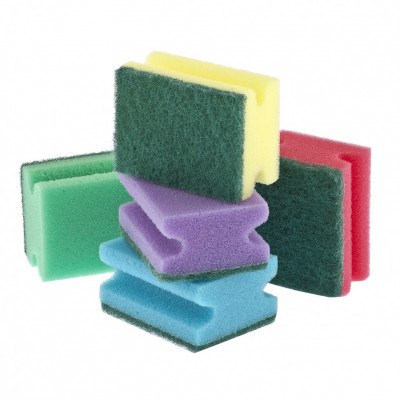 Губки для посуды профильные comfort, 85x65x43 мм, 5 шт., россия// elfe