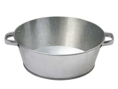 Таз оцинкованный 9,0л круглый с ручками