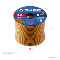 ЗУБР 150 м, d-профиль, размер 9 х 8 мм, коричневый, самоклеящийся резиновый уплотнитель, профессионал (40930-150)