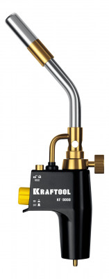 Kraftool kf-9000, с пьезоподжигом на баллон турбо нагрев + 30% 2000°c, газовая горелка blue fire (55510)