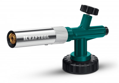 Kraftool kg-1000 цельнометаллическая с пьезоподжигом, газовая горелка на баллон (55514)