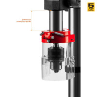 Сверлильный станок, ЗУБР зсс-450, 500вт, 12 скор., патрон 16мм, ход 60мм, посадка в16(мт2), безоп. вык-ль, тиски 75х75мм, от шпин. до основ. 524мм