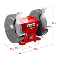 ЗУБР d 200 мм, 400 вт, заточной станок (ст-200)