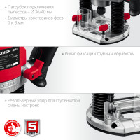 ЗУБР 1650 вт, 50 мм, универсальный фрезер (фм-1650)