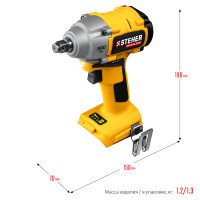 Steher v1, 20 в, 300 н·м, без акб, бесщеточный гайковерт (cwb-300)