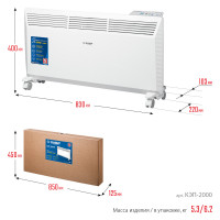 ЗУБР про серия 2 квт, электрический конвектор, профессионал (кэп-2000)