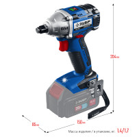ЗУБР т7, 20 в, 280 н·м, без акб, бесщеточный гайковерт, профессионал (gb-250)