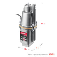 ЗУБР родничок-в, 40 м, вибрационный насос с верхним забором (нвв-40)