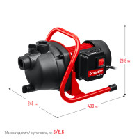 ЗУБР 600 вт, поверхностный (садовый) центробежный насос (нпц-м1-600)