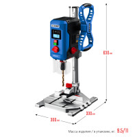 ЗУБР 800 вт, 13 мм бзп, вертикально - сверлильный станок, профессионал (всс-п800)