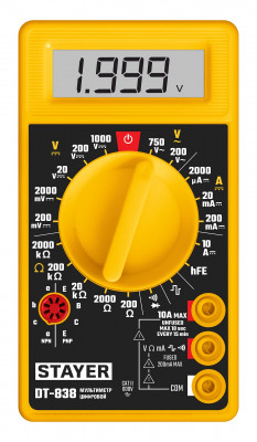 Stayer dt-838 цифровой мультиметр (45306)