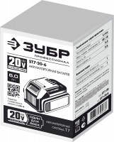 ЗУБР t7, 20 в, 6.0 а·ч, аккумуляторная батарея, профессионал (st7-20-6)
