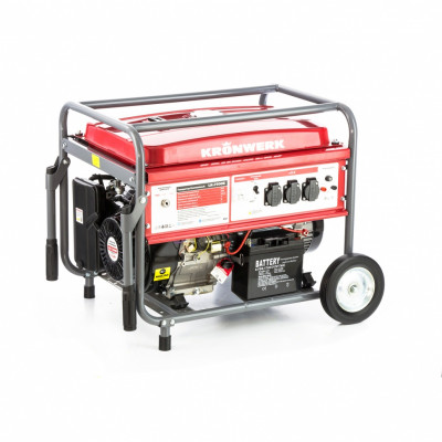 Генератор бензиновый lk 7500e, 6,5 квт, 230 в, бак 25 л, электростартер// kronwerk