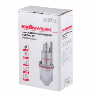 Вибрационный насос kvp300-15, 1080 л/ч, подъем 70 м, кабель 15 метров// kronwerk