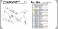 Mighty seven ремкомплект для гайковерта nc-4217, ось