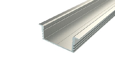 Профиль врезной широкий алюминиевый lc-lpv-1234-2 anod