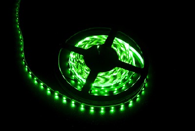 Светодиодная лента ledcraft smd 3528 4,8 ватт на метр 60 диодов на метр ip 33 зеленый