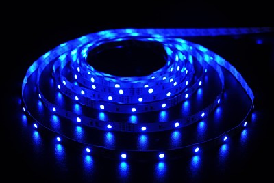 Светодиодная лента ledcraft smd 5050 7.2 ватт на метр 30 диодов на метр ip 33 синий