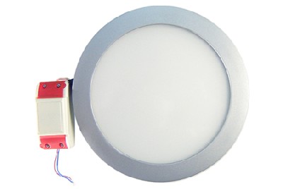 Ledcraft downlight серый круглый 240*240*13 14 ватт теплый белый
