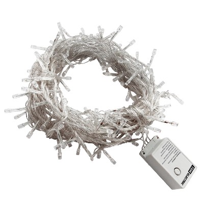 Гирлянда новогодняя светодиодная 100led, 230в, белый свет, 10м, 8 режимов, ip20