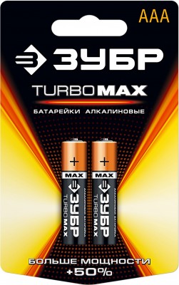 Щелочная батарейка 1.5 в, тип ааа, 2 шт, ЗУБР turbo-max