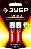 ЗУБР turbo, аа х 2, 1.5 в, алкалиновая батарейка (59213-2c)