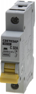 Светозар ва-60, 1p, 32а, c, 6ка, автоматический выключатель (sv-49061-32-c)