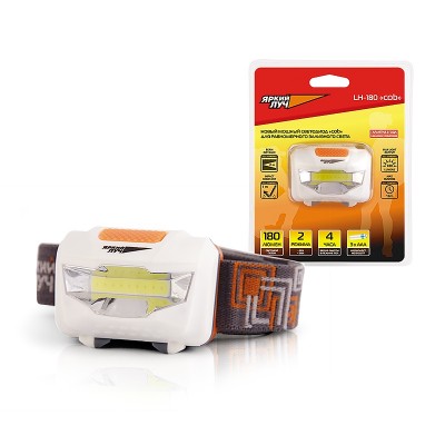 Яркий луч фонарь LED налобный на 3хааа, 3вт. lh-180 cob