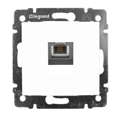 Валена розетка компьютерная rj-45 б/рамки с/у, 1 гнездо, кат.5е, ip20, белая. 694286