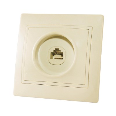 Таймыр розетка компьютерная rj-45 в сборе с/у, 1 гнездо, керамика, сл.кость. sq1814-0121