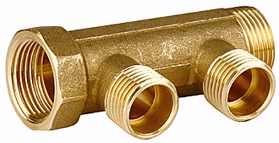 Коллектор general fittings никелированная латунь, вход 3/4