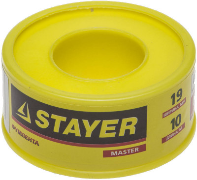 Stayer 0.075 мм х 19 мм х 10 м, 0.40 г/см3, фум лента (12360-19-040)