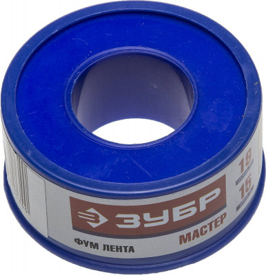ЗУБР 0.1 мм х 19 мм х15 м, 0.40 г/см3, фум лента (12373-19-040)