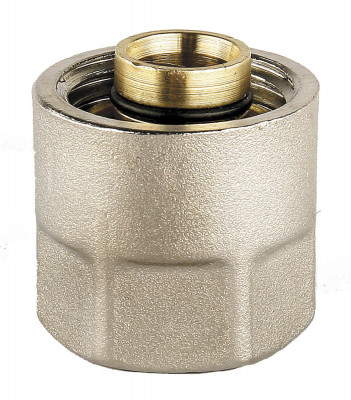 Соединитель general fittings для металлопластиковых труб, евроконус, никелированная латунь, 1/2