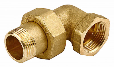 Соединитель general fittings угловой с накидной гайкой, латунь, г/ш, 3/4