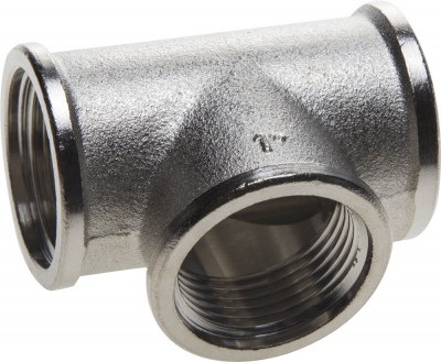 Тройник general fittings никелированная латунь, г/г/г, 1