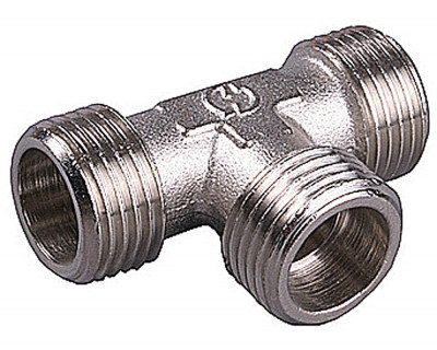 Тройник general fittings никелированная латунь, ш/ш/ш, 1/2