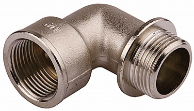 Уголок general fittings с упором, никелированная латунь, г/ш, 1/2