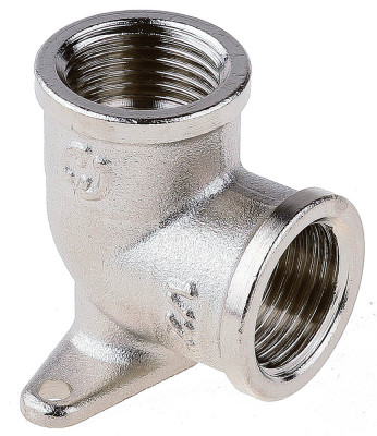 Уголок general fittings с креплением к стене в двух точках, никелированная латунь, г/г, 1/2
