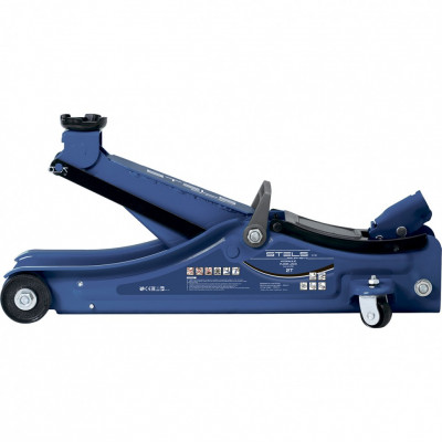 Домкрат гидравлический подкатной, 2т low profile, 80-380 мм, в пласт. кейсе// stels