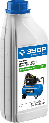 Масло ЗУБР, для воздушных компрессоров, минеральное, класс iso vg 68, 1л