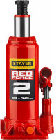 Stayer red force, 2 т, 181 - 345 мм, бутылочный гидравлический домкрат, professional (43160-2)