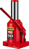Stayer red force, 50 т, 300 - 480 мм, бутылочный гидравлический домкрат, professional (43160-50)