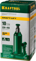Kraftool kraft-lift, 10 т, 230 - 460 мм, бутылочный гидравлический домкрат (43462-10)