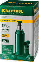 Kraftool kraft-lift, 12 т, 230 - 460 мм, бутылочный гидравлический домкрат (43462-12)
