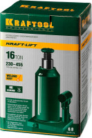 Kraftool kraft-lift, 16 т, 230 - 460 мм, бутылочный гидравлический домкрат (43462-16)